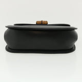 Gucci Bamboo Chain Hand Bag Leather Black 0011151497 am3810