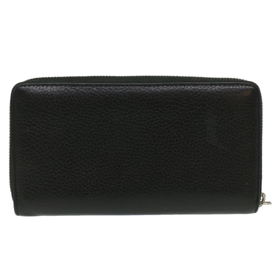 Gucci Long Wallet Leather Black 473928 am3822