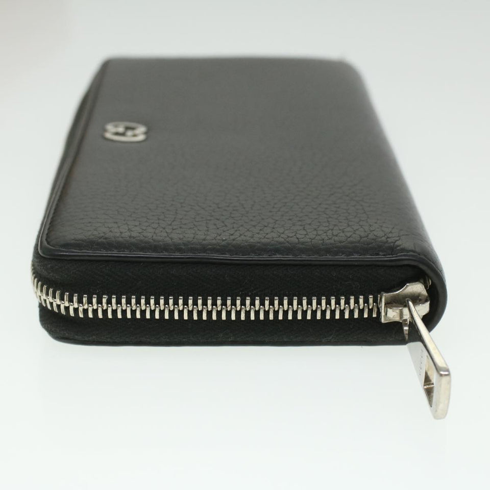 Gucci Long Wallet Leather Black 473928 am3822