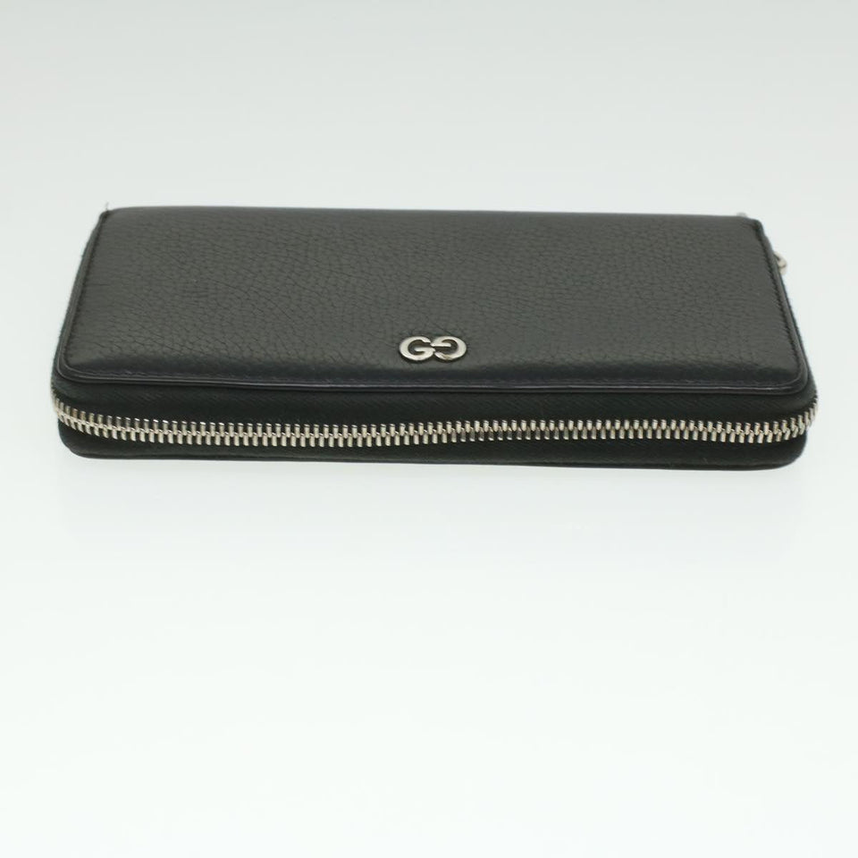 Gucci Long Wallet Leather Black 473928 am3822