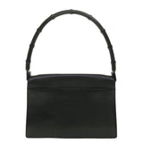 Gucci Bamboo Shoulder Bag Leather Black 001 3239 001998 am3859