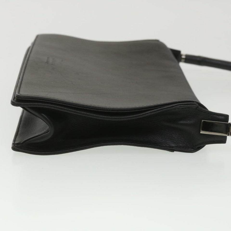 Gucci Bamboo Shoulder Bag Leather Black 001 3239 001998 am3859