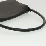 Gucci Bamboo Shoulder Bag Leather Black 001 3239 001998 am3859
