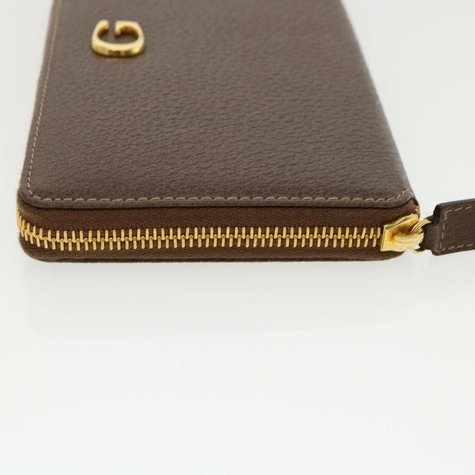 Gucci Long Wallet Leather Gray 035218418470 am3871