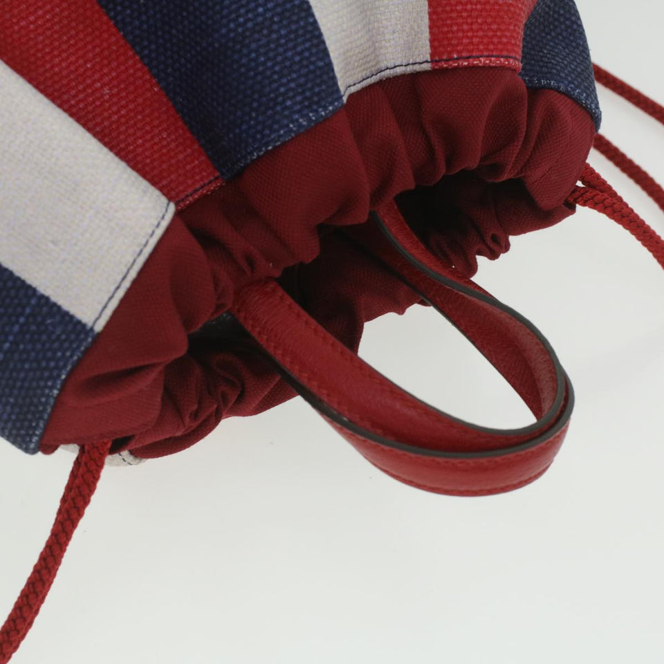 Gucci Web Sherry Line Backpack Canvas Tricolor Red Blue Green 473872 am3970