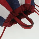 Gucci Web Sherry Line Backpack Canvas Tricolor Red Blue Green 473872 am3970