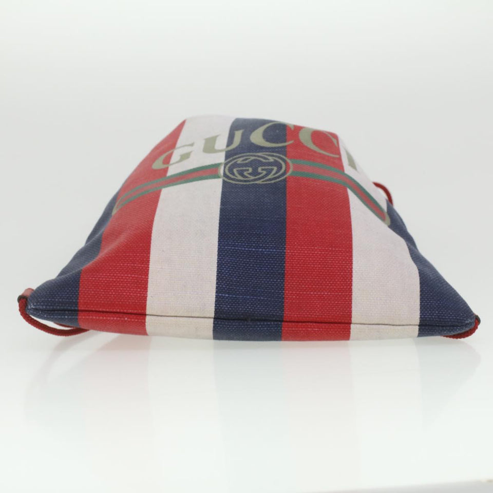 Gucci Web Sherry Line Backpack Canvas Tricolor Red Blue Green 473872 am3970