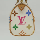 Louis Vuitton Monogram Multicolor Mini Hand Bag White Auth am3975