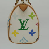 Louis Vuitton Monogram Multicolor Mini Hand Bag White Auth am3975