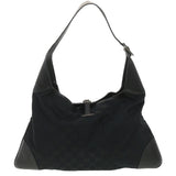 Gucci GG Canvas Jackie Shoulder Bag Black 001.4075 am3986