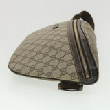 Gucci GG Canvas Waist Bag PVC Leather Beige 211110 am3994