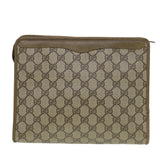 Gucci GG Canvas Clutch Bag PVC Leather Beige 97.01.038 am4070