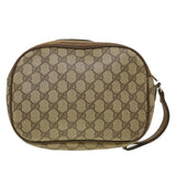 Gucci GG Canvas Web Sherry Line Clutch Bag Beige Red Green am4114