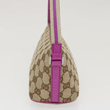 Gucci GG Canvas Sherry Line Accessory Pouch Beige Pink 141809 am4129