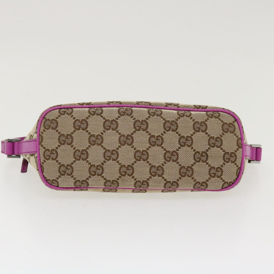 Gucci GG Canvas Sherry Line Accessory Pouch Beige Pink 141809 am4129