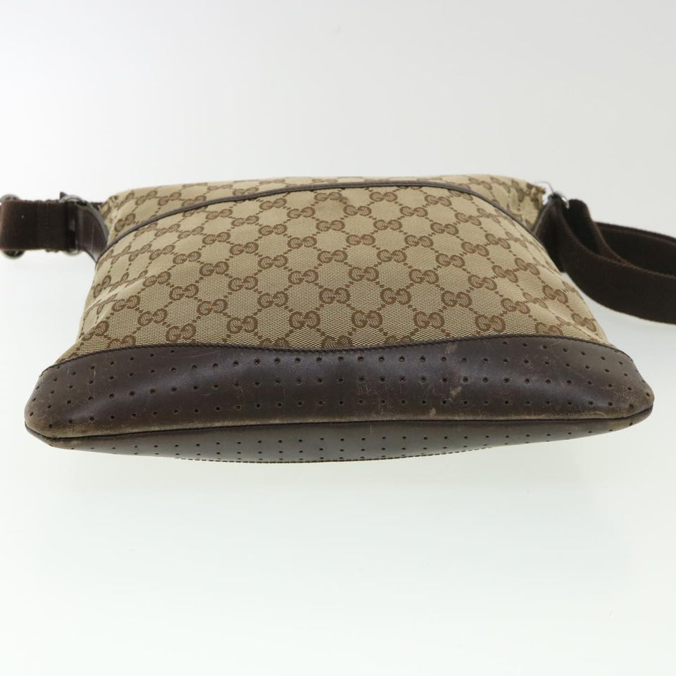 Gucci GG Canvas Shoulder Bag Beige 145857 am4145