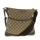 Gucci GG Canvas Shoulder Bag Beige 145857 am4145
