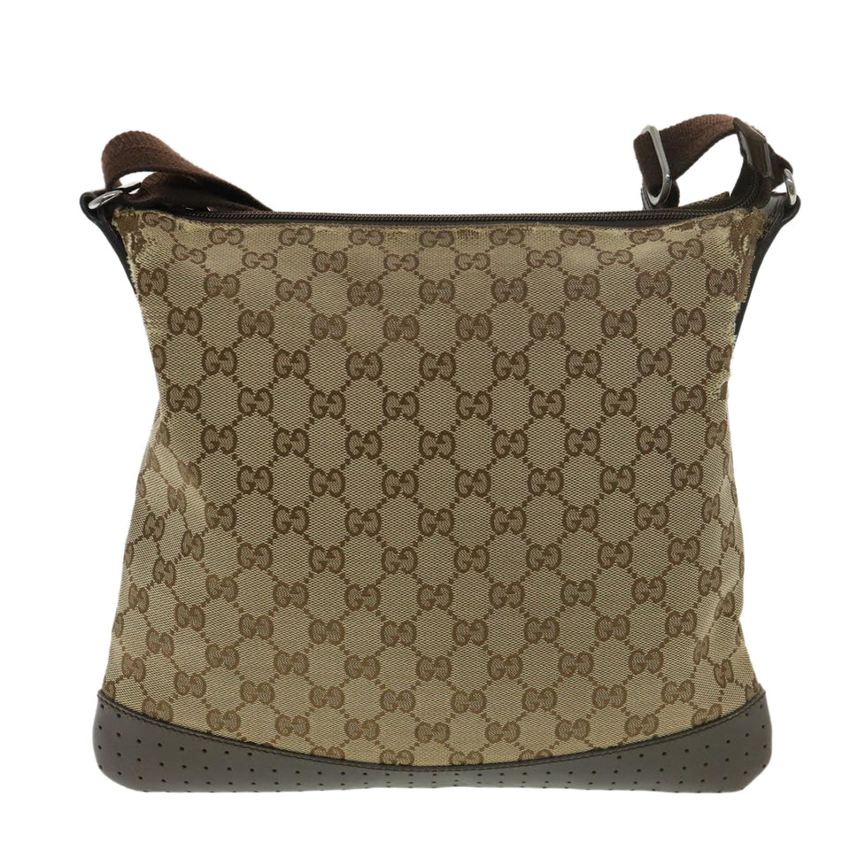 Gucci GG Canvas Shoulder Bag Beige 145857 am4145
