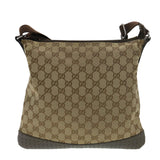 Gucci GG Canvas Shoulder Bag Beige 145857 am4145