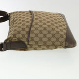 Gucci GG Canvas Shoulder Bag Beige 145857 am4145