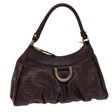 Gucci Guccissima GG Canvas Shoulder Bag Brown 190525 am4182