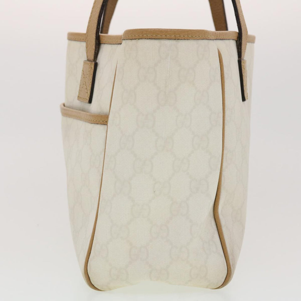 Gucci GG Canvas Shoulder Bag PVC Leather White 26422 am4201