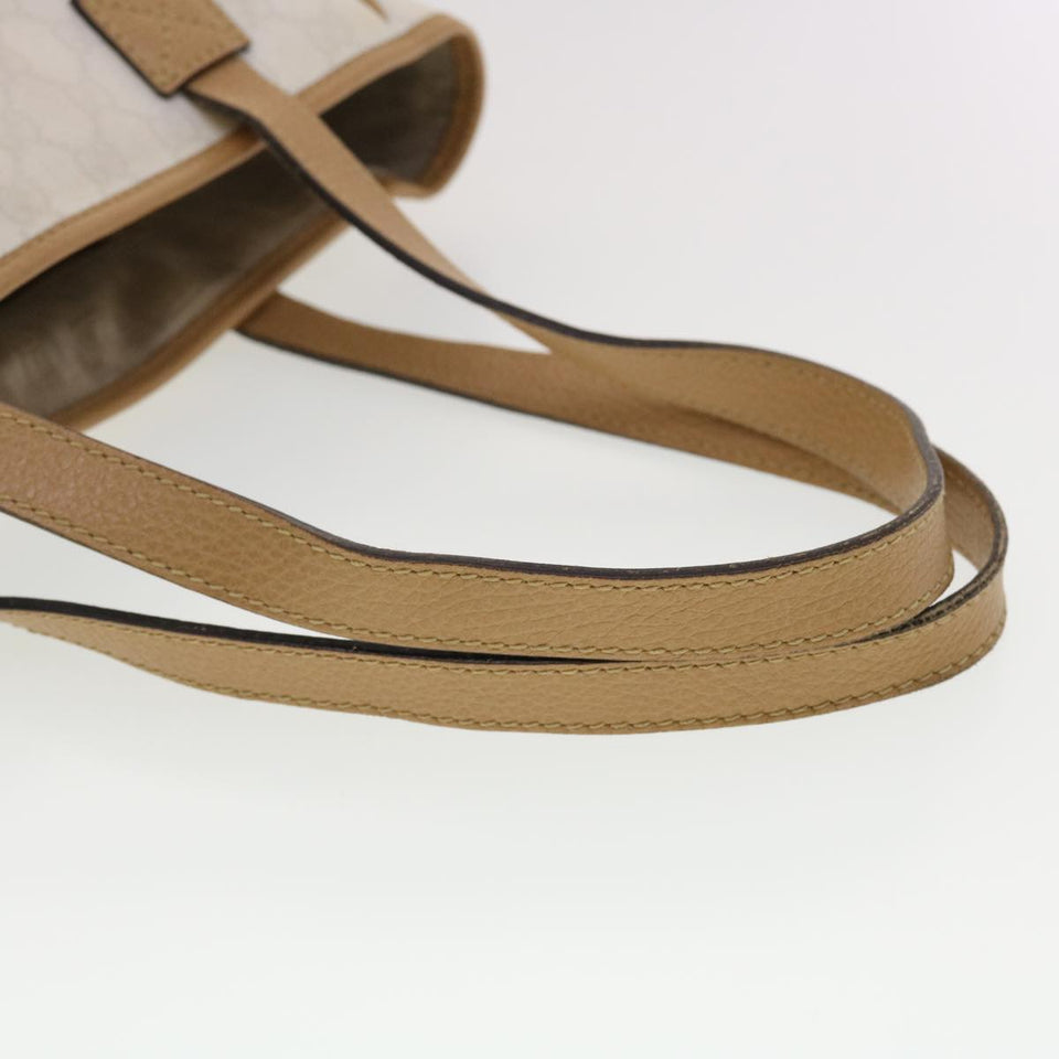 Gucci GG Canvas Shoulder Bag PVC Leather White 26422 am4201