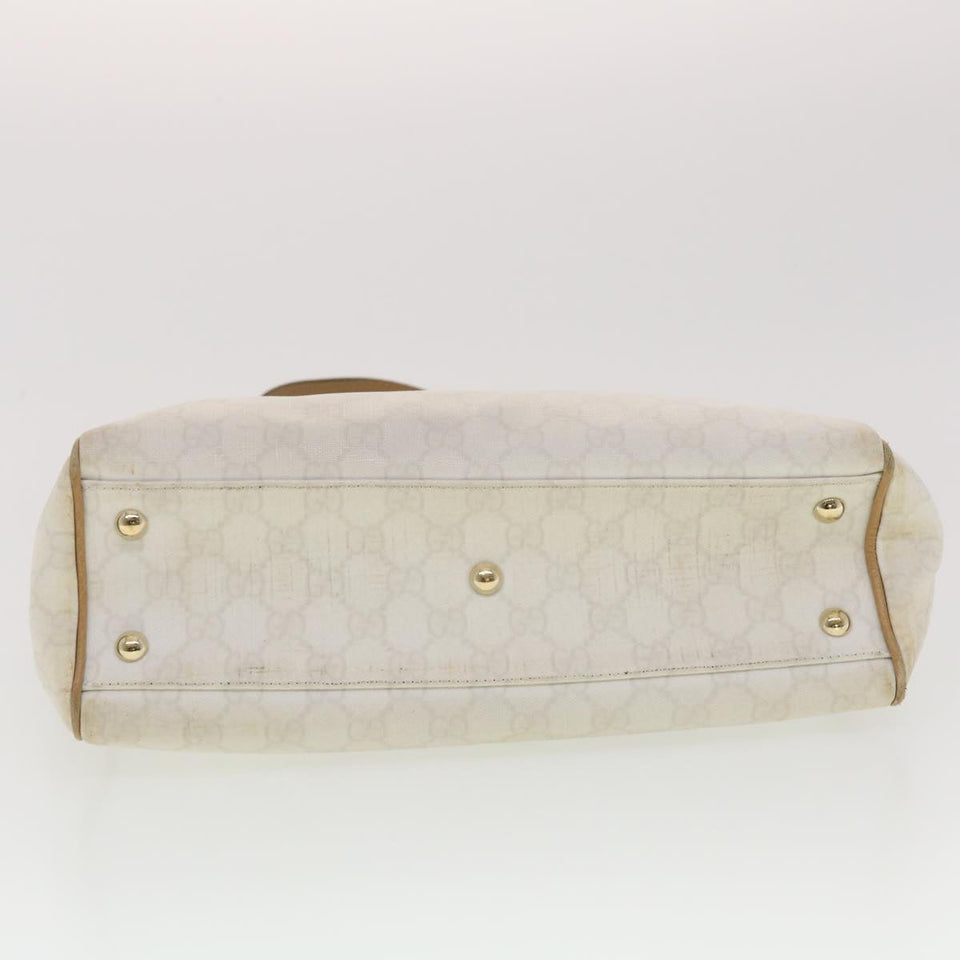 Gucci GG Canvas Shoulder Bag PVC Leather White 26422 am4201