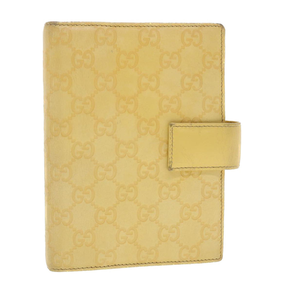 Gucci Gucci Shima GG Day Planner Cover Leather Yellow 115241 am4214