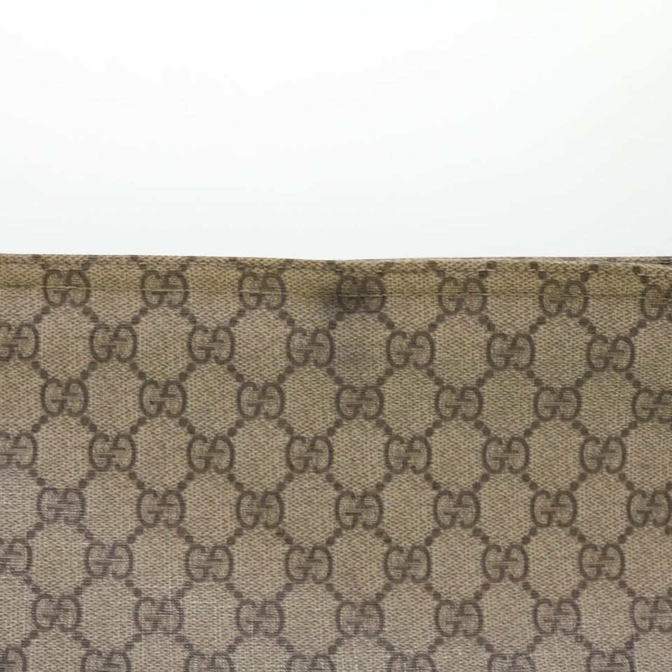 Gucci GG Canvas Shoulder Bag PVC Leather Beige 201446 am4260