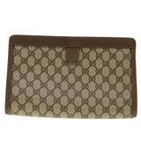Gucci GG Canvas Web Sherry Line Clutch Bag Beige Red Green 8901033 am4321