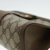 Gucci GG Canvas Web Sherry Line Clutch Bag Beige Red Green 8901033 am4321