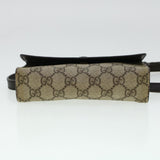 Gucci GG Canvas Waist Bag PVC Leather Beige 137376 am4371