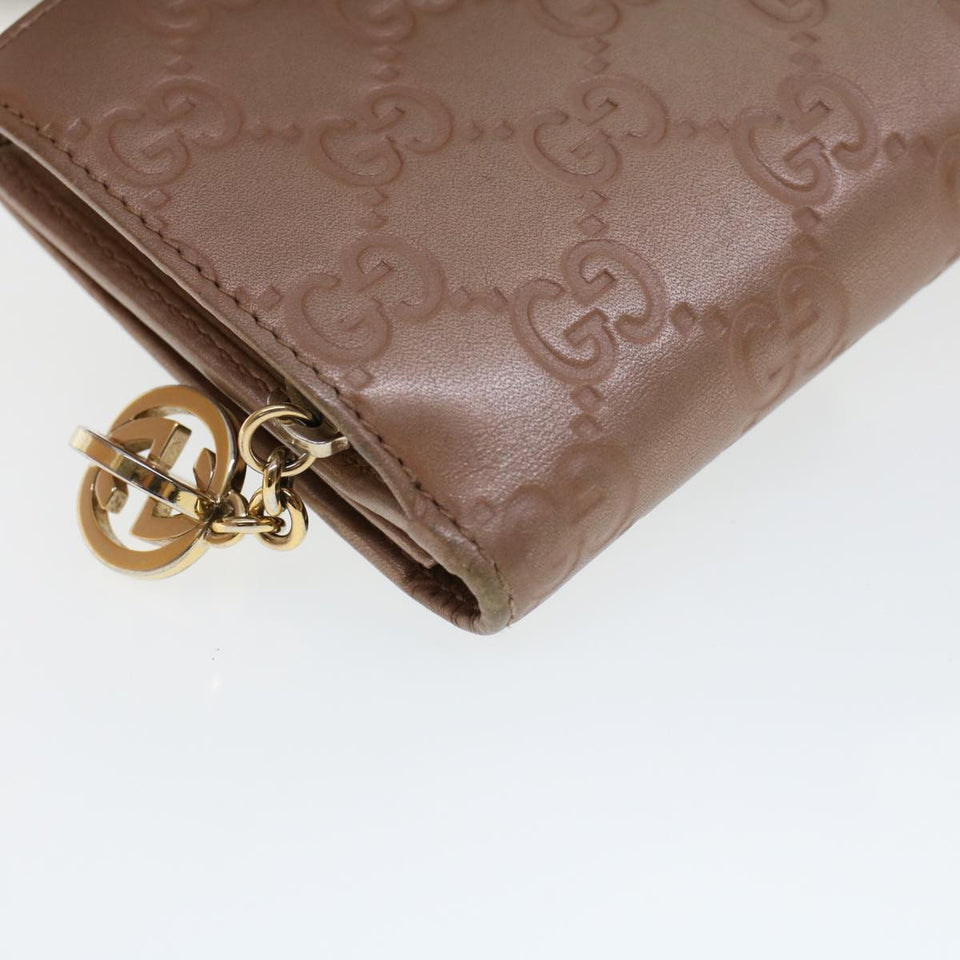 Gucci GG Canvas Guccissima Long Wallet Pink 233024 am4373