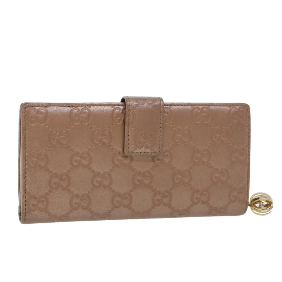 Gucci GG Canvas Guccissima Long Wallet Pink 233024 am4373