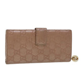 Gucci GG Canvas Guccissima Long Wallet Pink 233024 am4373