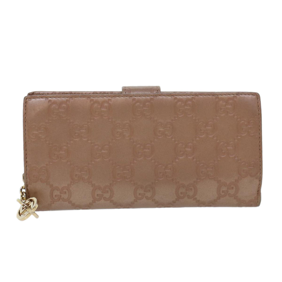 Gucci GG Canvas Guccissima Long Wallet Pink 233024 am4373