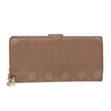Gucci GG Canvas Guccissima Long Wallet Pink 233024 am4373