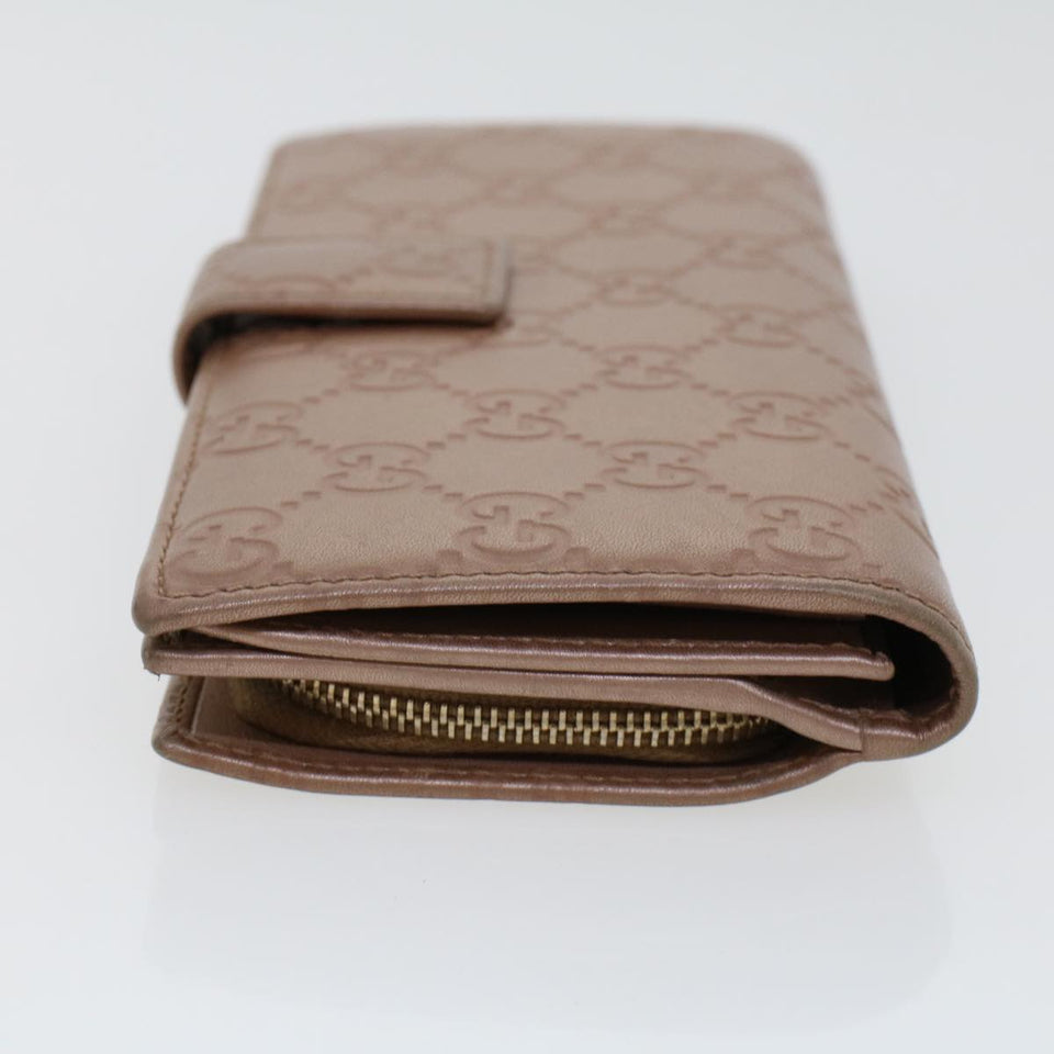 Gucci GG Canvas Guccissima Long Wallet Pink 233024 am4373