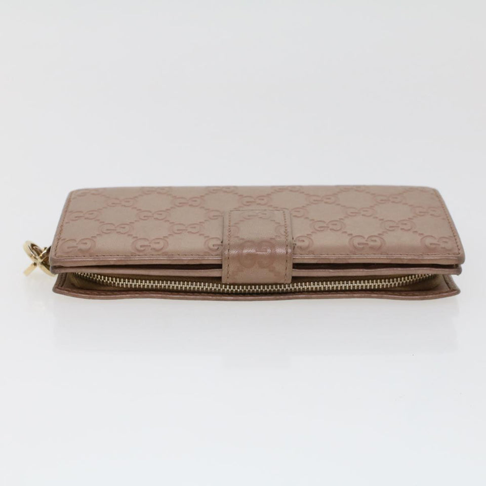 Gucci GG Canvas Guccissima Long Wallet Pink 233024 am4373