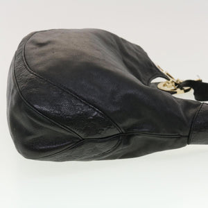 Gucci GG Canvas Guccissima Shoulder Bag Leather Black 203503 am4377