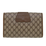 Gucci GG Canvas Web Sherry Line Clutch Bag Beige Red 89.01.030 am4401