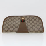 Gucci GG Canvas Web Sherry Line Clutch Bag Beige Red 89.01.030 am4401