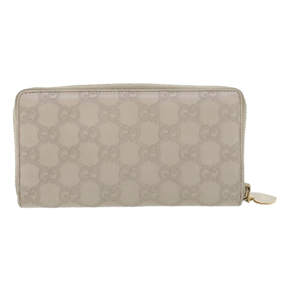 Gucci GG Canvas Guccissima Long Wallet White 245914 am4402