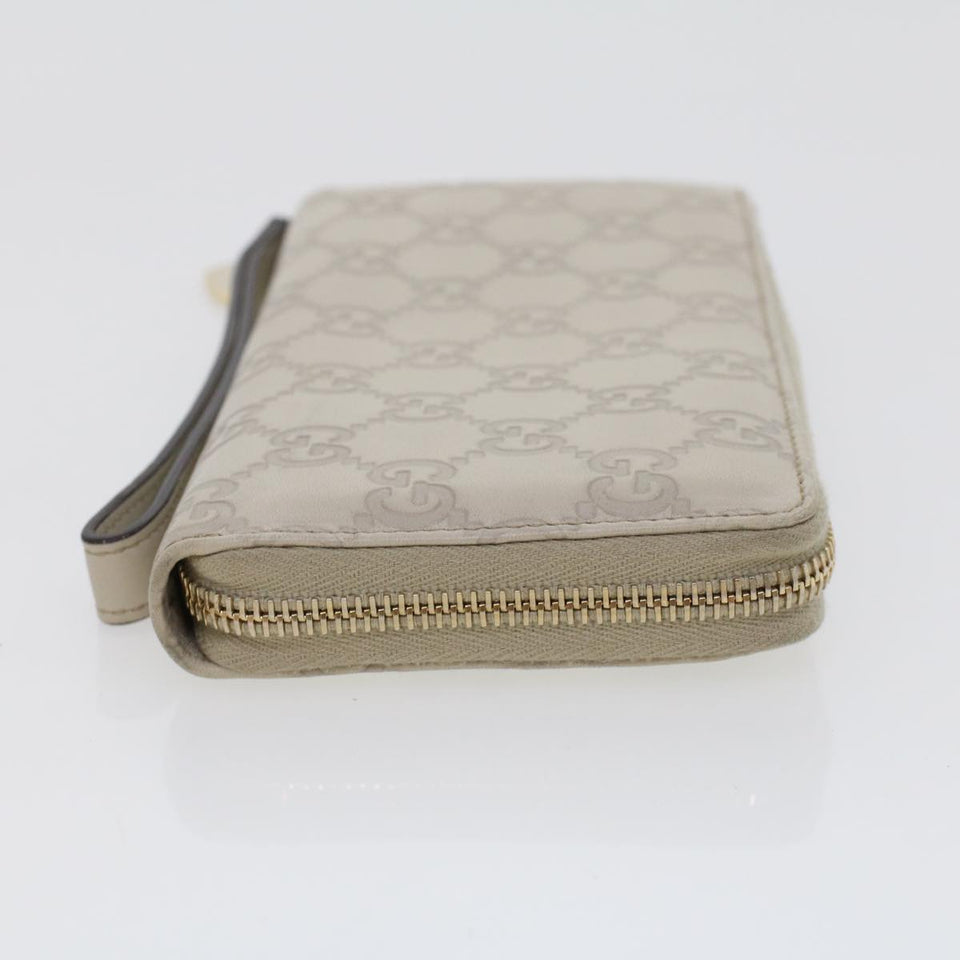 Gucci GG Canvas Guccissima Long Wallet White 245914 am4402