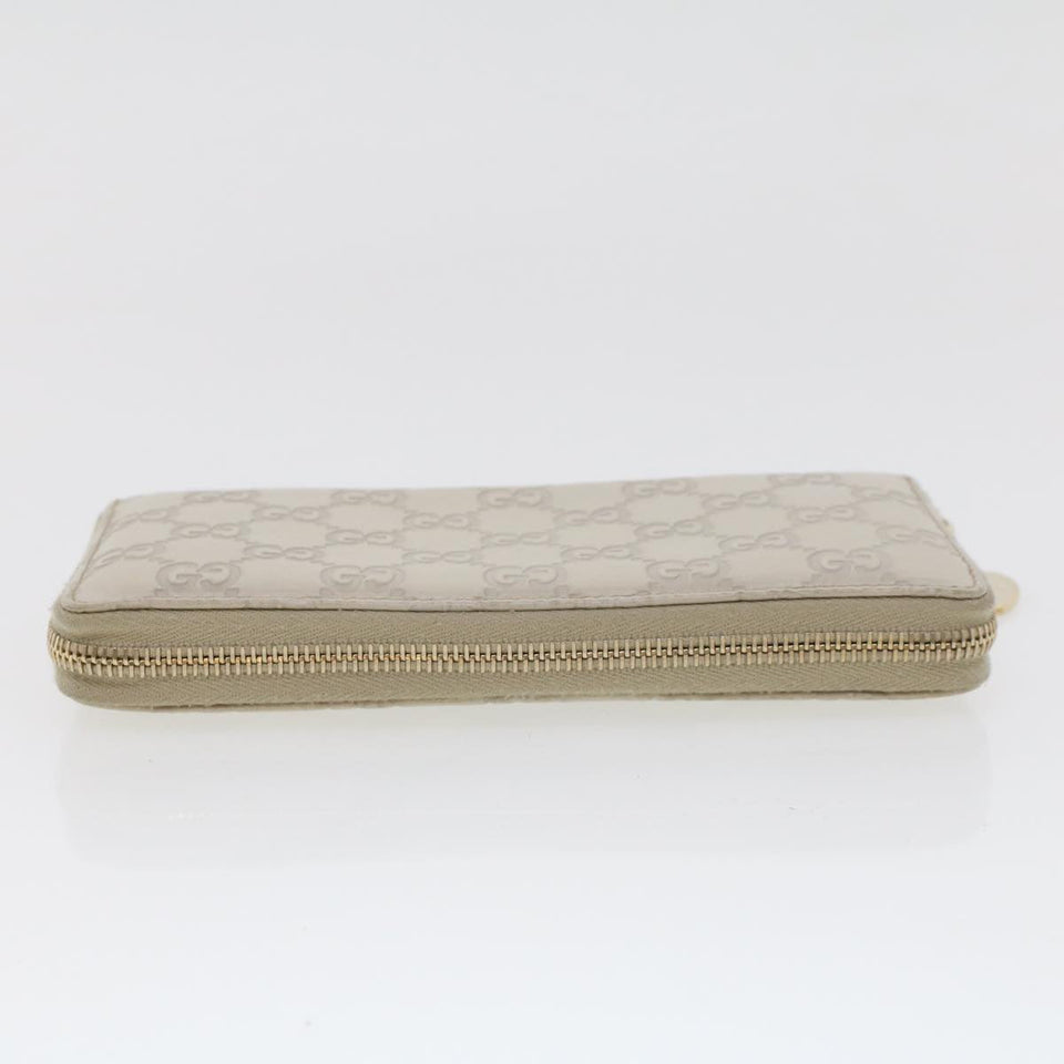 Gucci GG Canvas Guccissima Long Wallet White 245914 am4402