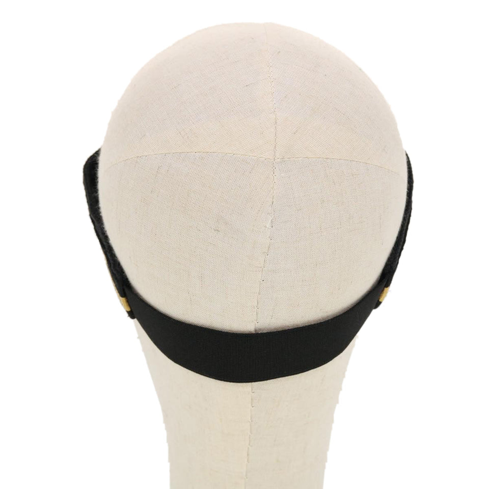 Gucci GG Canvas Sherry Line Sun Visor S Black Gold 139315 am4449