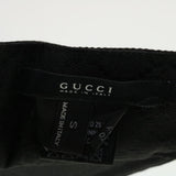 Gucci GG Canvas Sherry Line Sun Visor S Black Gold 139315 am4449