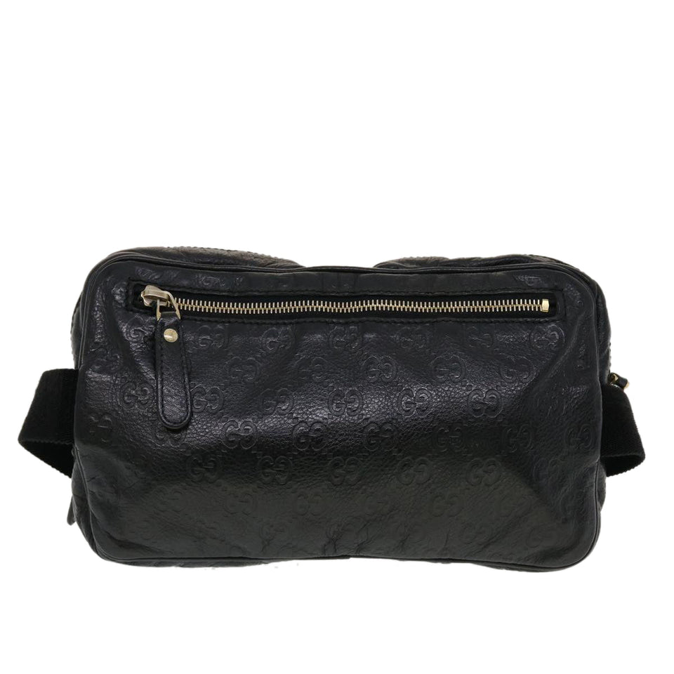 Gucci GG Canvas Guccissima Waist Bag Black 246417 am4450