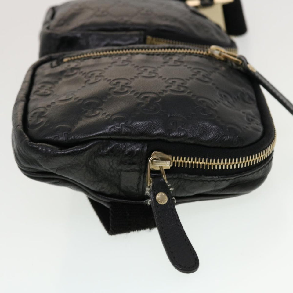 Gucci GG Canvas Guccissima Waist Bag Black 246417 am4450